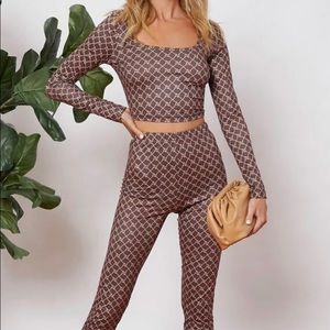 Shein patterned set top & pants